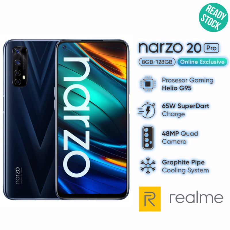 REALME Narzo 20 PRO 8GB 128GB 8/128 GARANSI RESMI New Original