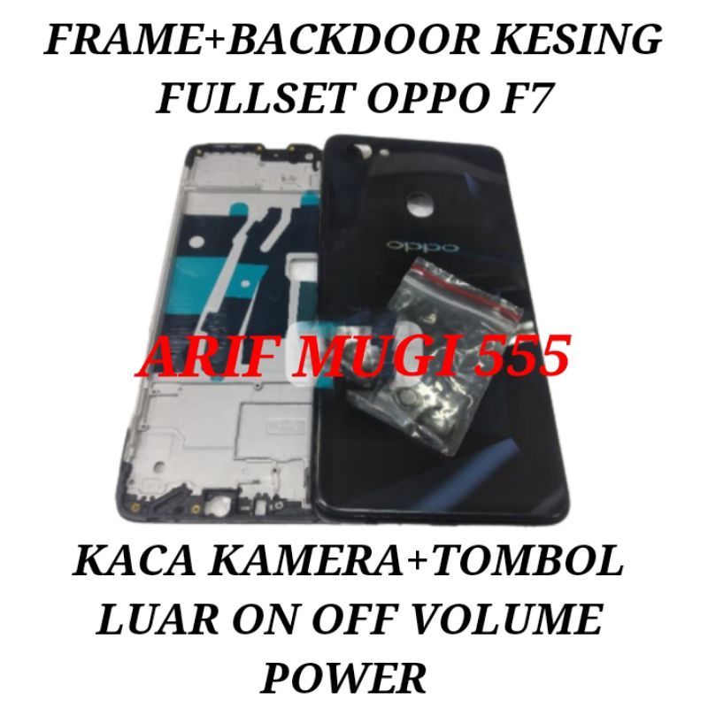 FRAME+BACKDOOR KESING CASING HOUSING FULLSET OPPO F7 ORIGINAL