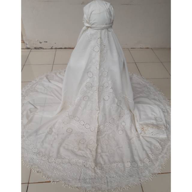 Mukena Bordir Padang Putih Asli Bukittinggi