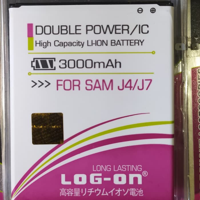 Battery Batre Baterai Double Power Log On Logon SAMSUNG J700 J7 2015 - J4 2018 J400