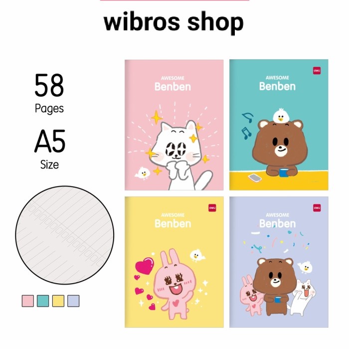 

Hari Ini Deli Writing Book / Notebook / Buku Tulis Sekolah A5 58 Lembar 10 Pcs Trendi