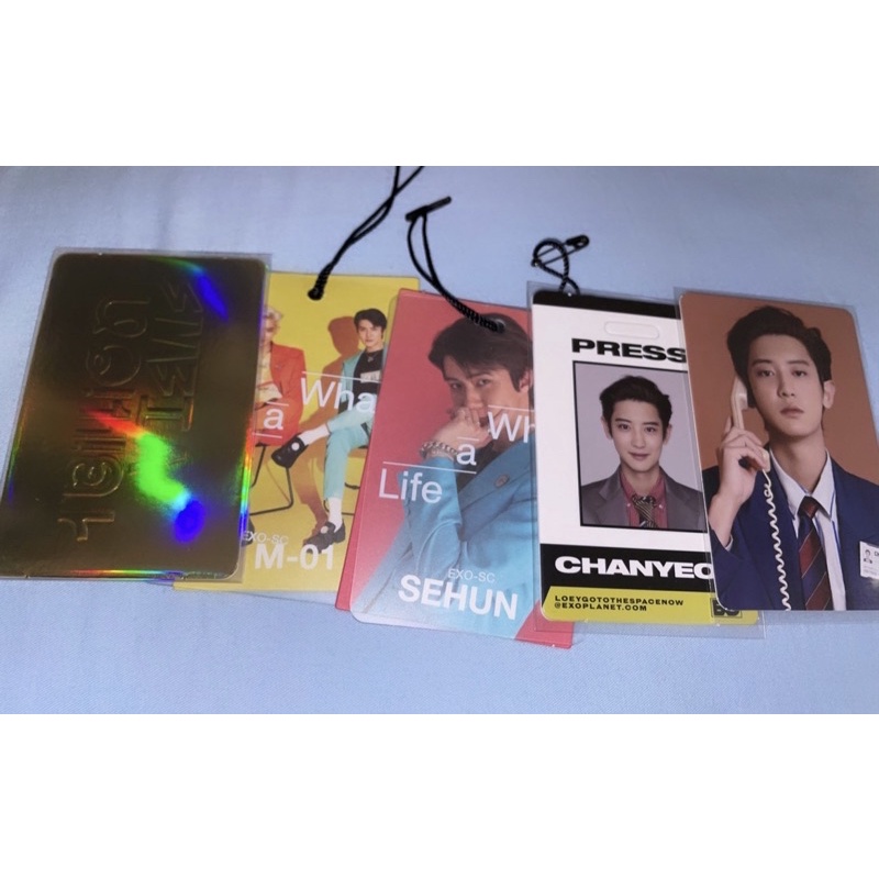 EXO PHOTOCARD PC CHANYEOL SEHUN SC BENEFIT ID CARD SG 2021 GOLD BV