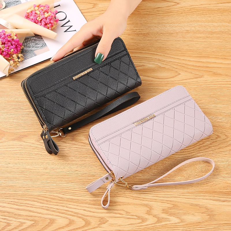 Dompet Panjang Wanita Zipper Dompet Wanita Import Dompet Wanita Panjang Fashion Kasual Murah Dompet Jalan Cewek D55