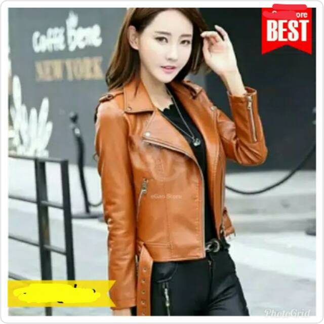 Jaket Wanita korea / Jaket kulit wanita / Jaket Motor Wanita