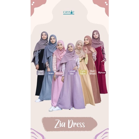 ZIA DRESS BY CASSIE / GAMIS ORIGINAL / DRESS KOTAK KEKINIAN / DAILY OUTFIT CANTIK