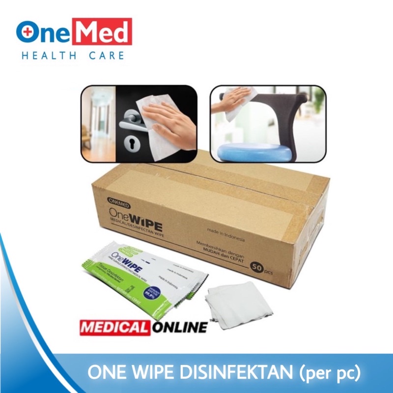 ONE WIPE ONEWIPE DISINFEKTAN ONEMED PER PC MEDICAL ONLINE MEDICALONLINE