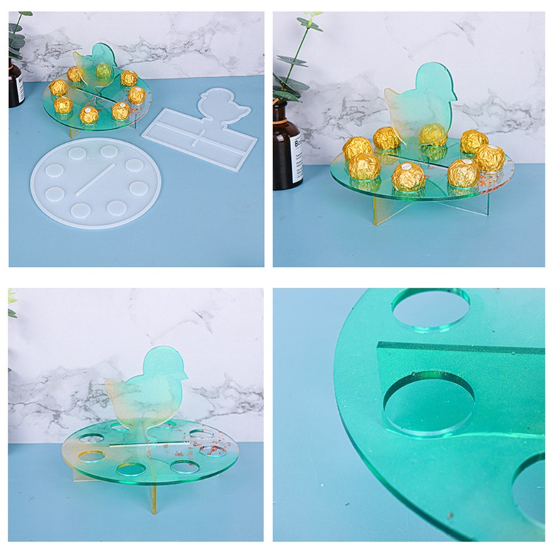 SIY  Chirstmas Silicone Mold for Casting DIY Resin Molds Chicken Shape Tray Making Casting Epoxy Molds for Daily Family Use