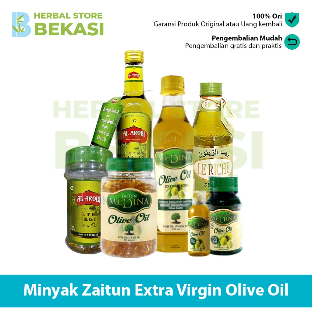 

Minyak Zaitun Extra Virgin Olive Oil Medina Al Arobi Le Riche Asli Original BPOM Membantu Menurunkan Kolesterol