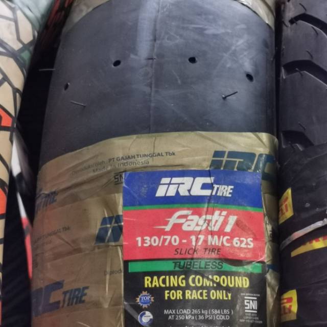 IRC 130 70 17 FASTI 1 BAN SLICK SOFTCOMPOUND UNTUK ROADRACE RING 17