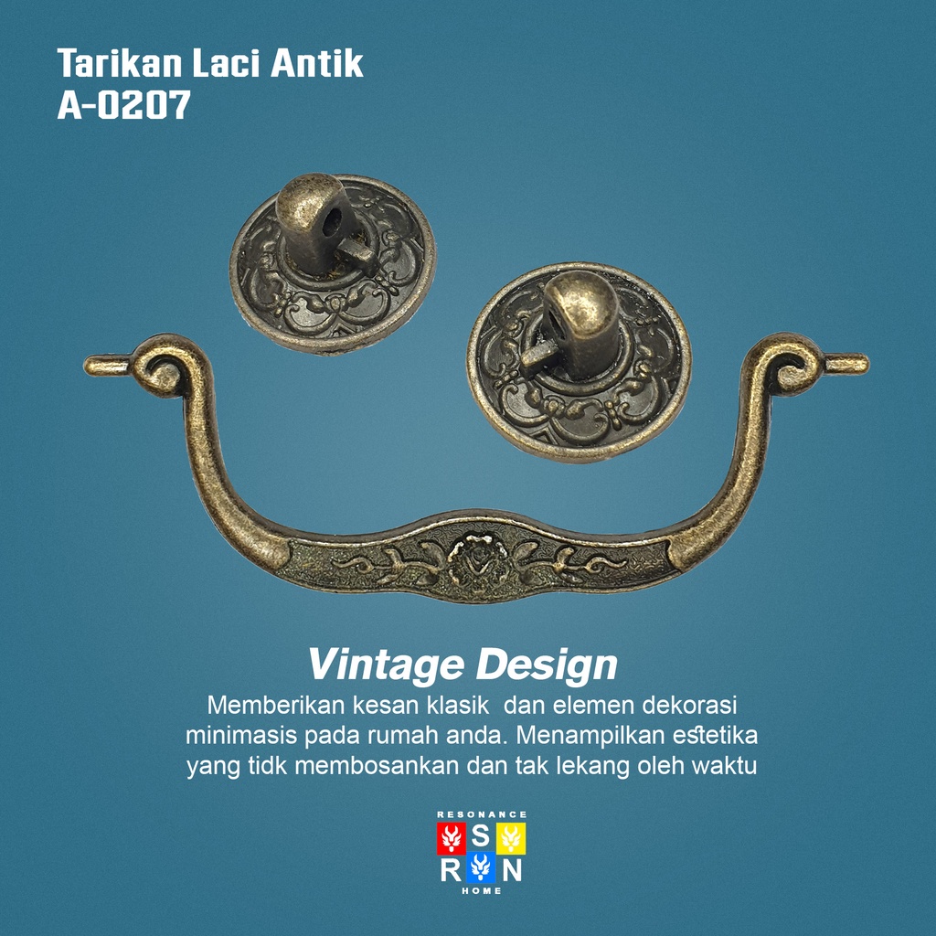 Tarikan Laci Antik Vintage A-0207 / Antique Drawer Handle Resonance Home