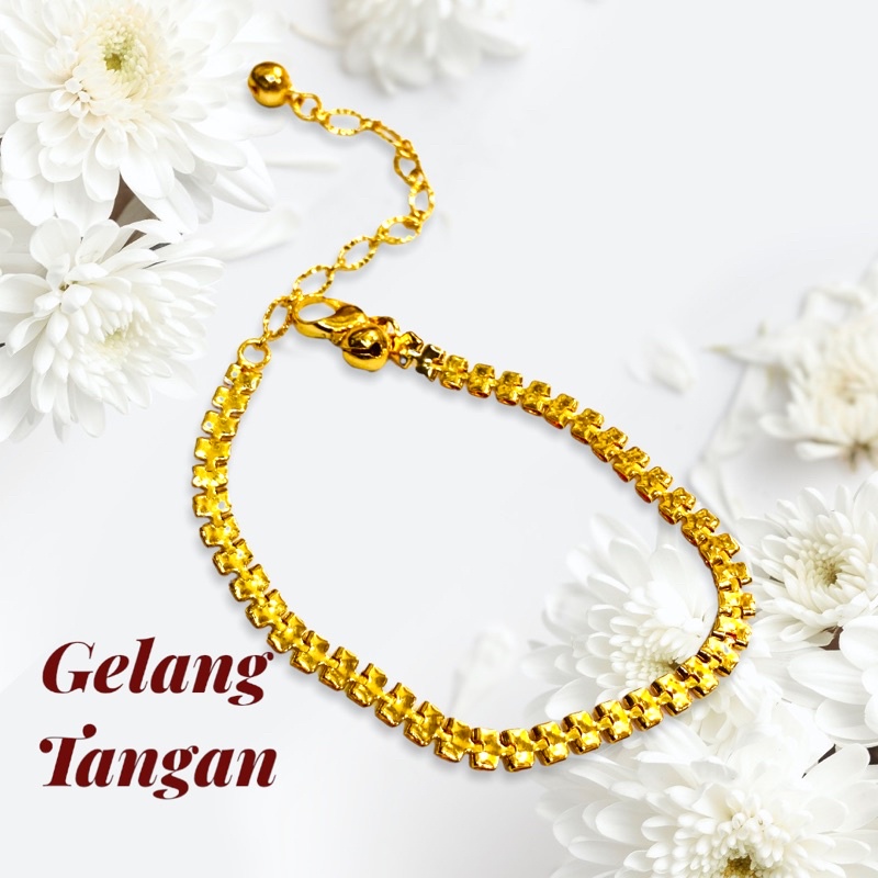 Gelang rante wanita lapis emas yaxiya xuping murah