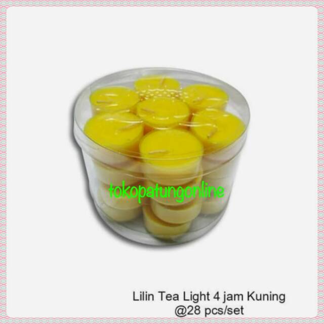 Lilin Tea light Candle 4 jam Kuning