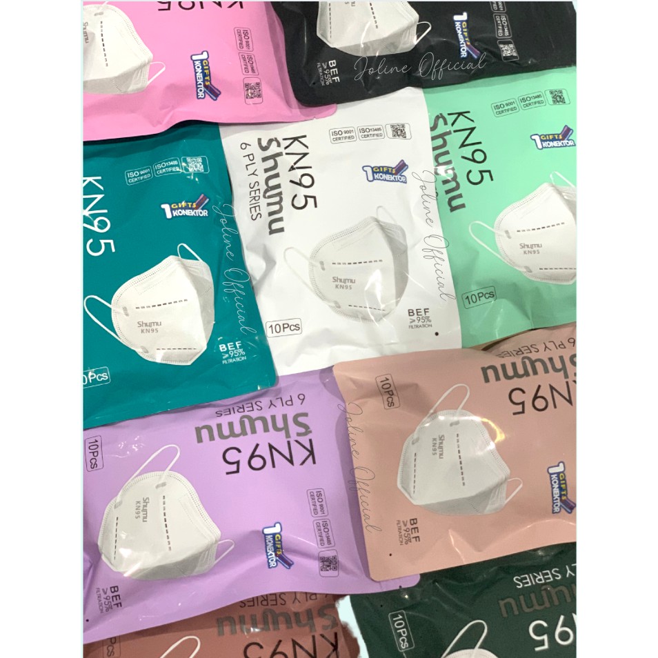 Masker SHUMU KN95 6ply Disposable Earloop isi 10pc Premium Quality Masker Kesehatan Face Mask