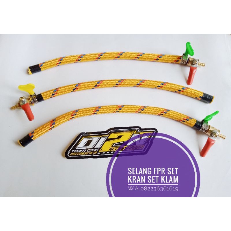 selang Bensin selang fariasi bensin set klam set Kran