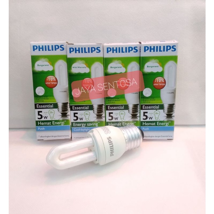 Jual Lampu Philips Essential W Wat Watt E Lampu Hemat Energy Shopee Indonesia