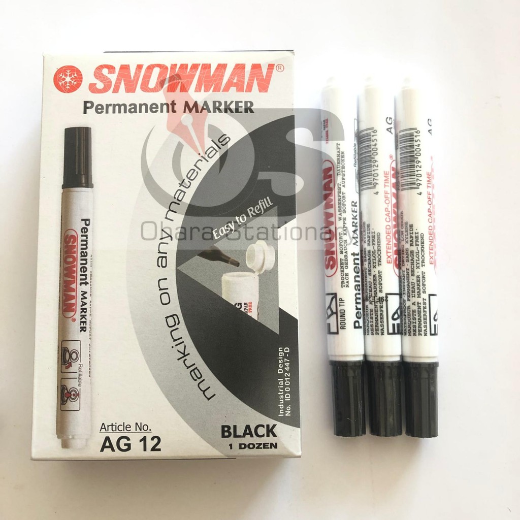 

SNOWMAN PERMANENT MARKER AG-12