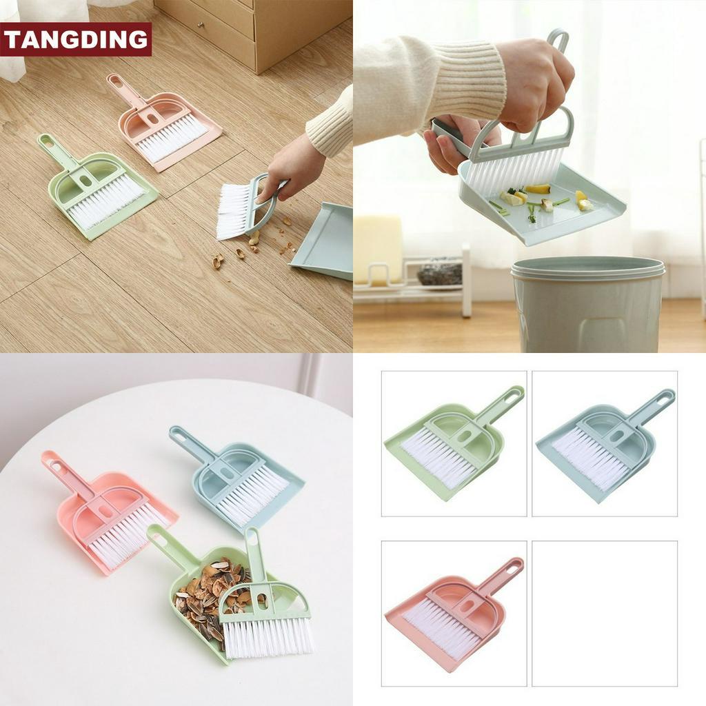 【COD Tangding】Mini Desktop Broom Dustpan Set Car Broom Sweep Bed Hair Garbage Shovel Small Sweeping Broom Keyboard Brush