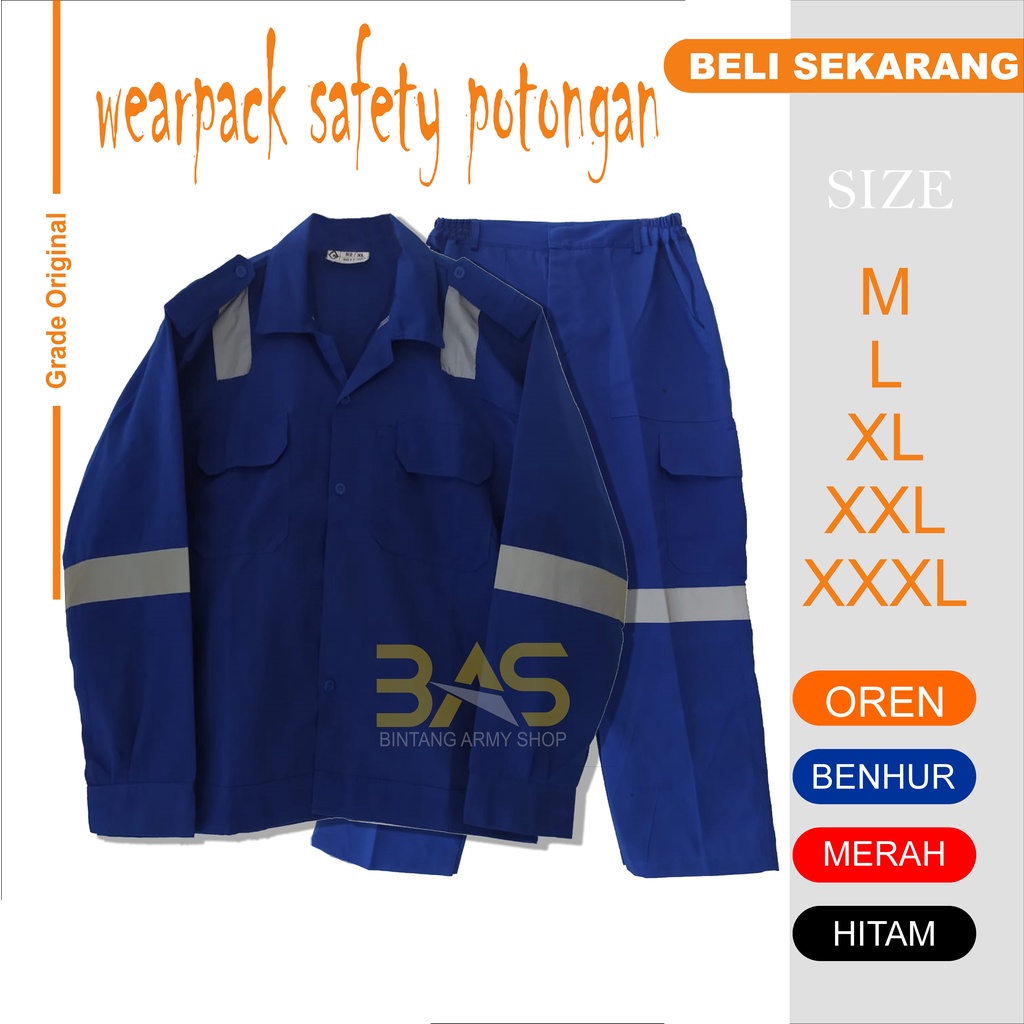 Grosir Wearpack  Safety /Setelan Baju dan celana /wearpack coverall/ Seragam Kerja Proyek