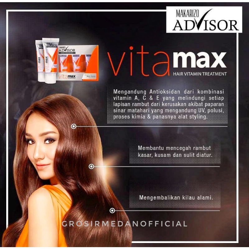 MAKARIZO ADVISOR VITAMAX - DEEPLY INTENSIVE HAIR MULTIVITAMIN TREATMENT - VITAMIN RAMBUT AGAR RAMBUT KEMBALI BERKILAU, LEMBUT, SEHAT DAN MUDAH DIATUR