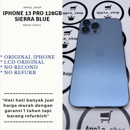 iphone 13 pro 128gb Sierra Blue Lcd Original Mulus Original Bukan Refurbish / Rekondisi