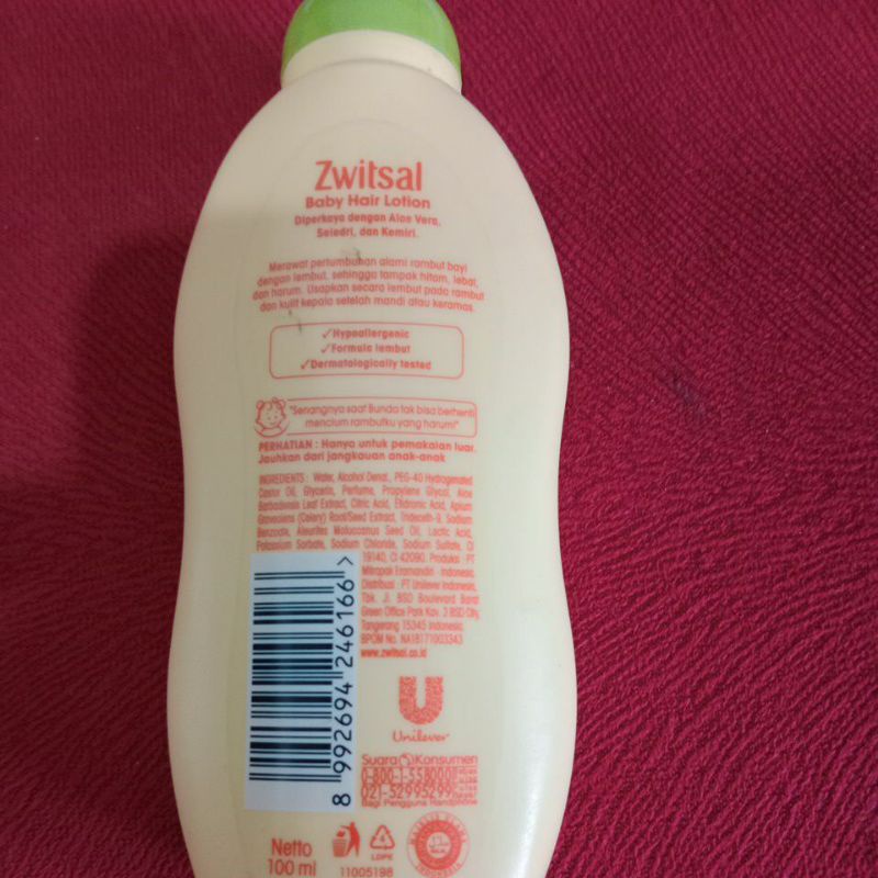 Hair lotion zwitsal 100 ml