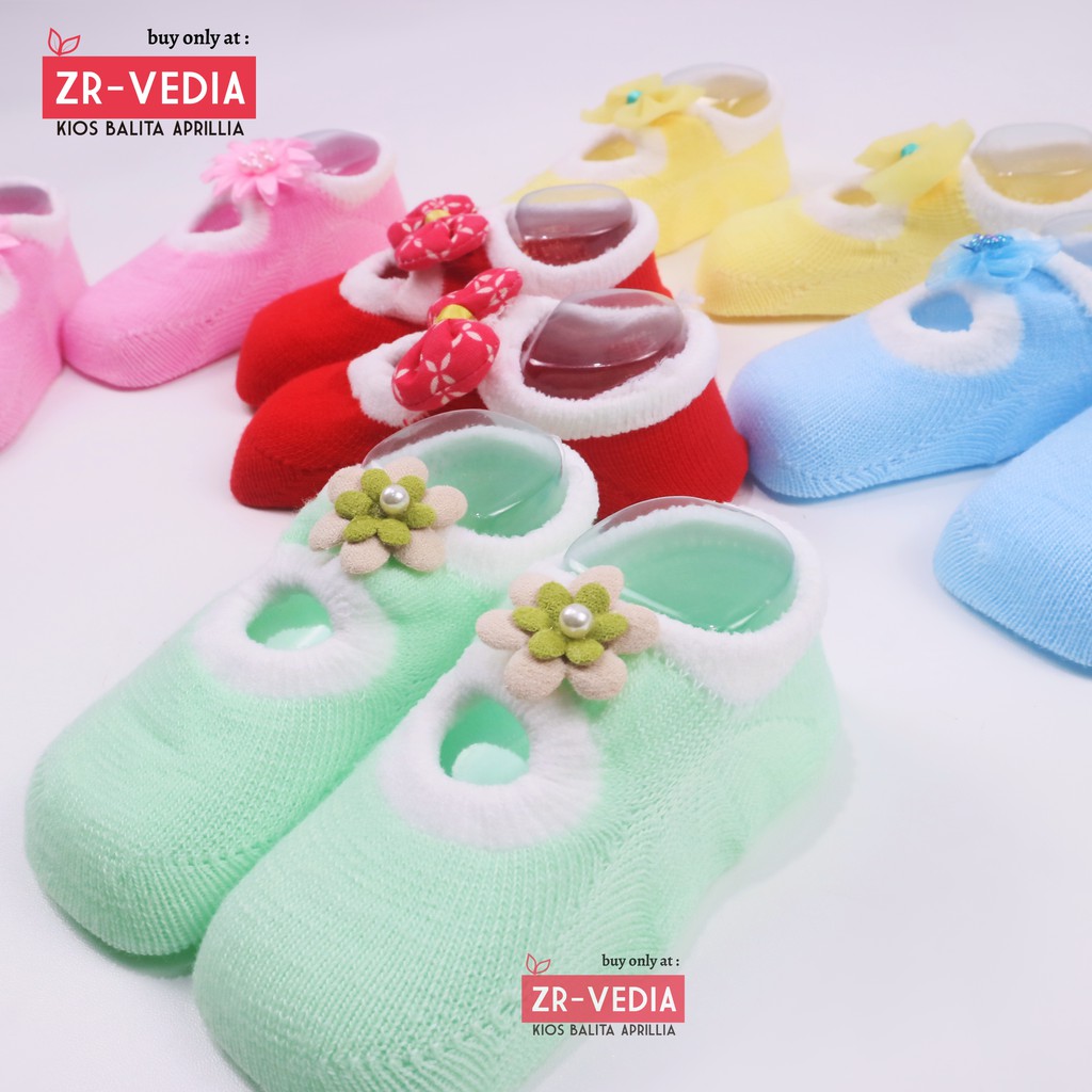 (SNI) Prewalker Socks 3D Bayi New Born / Anti Slip Kaos Kaki Baby Anak Perempuan Import Murah Polos Cewe Import zrvedia