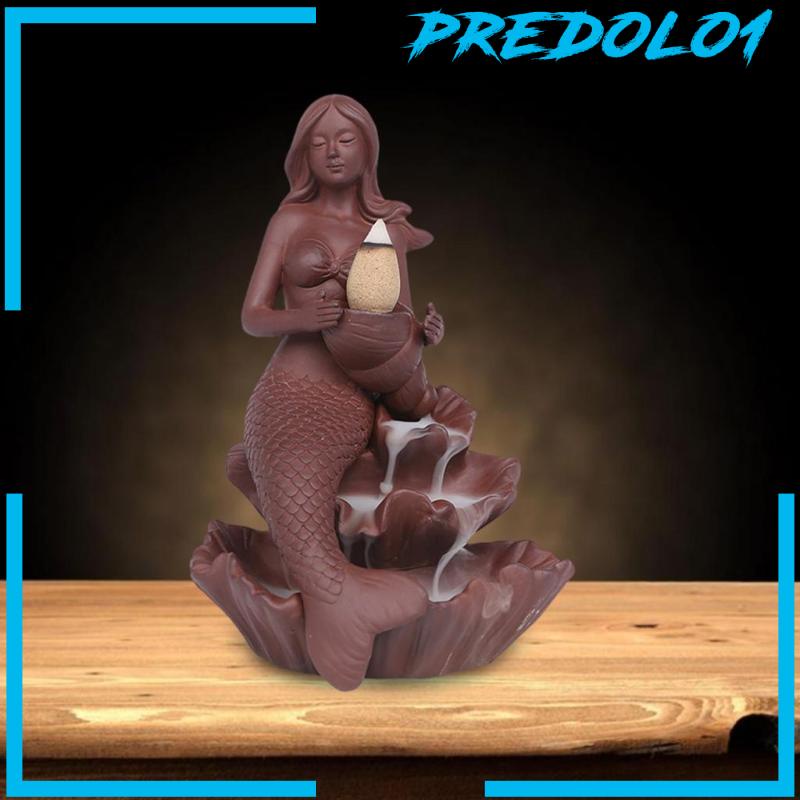 [PREDOLO1] Purple Clay Backflow Incense Cone Burner Aroma Yoga Incense Holder Censer