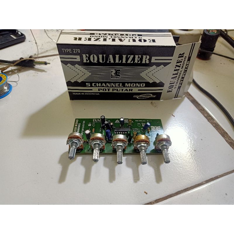 type 270 kit equalizer 5 channel mono potensio putar sound system rakitan