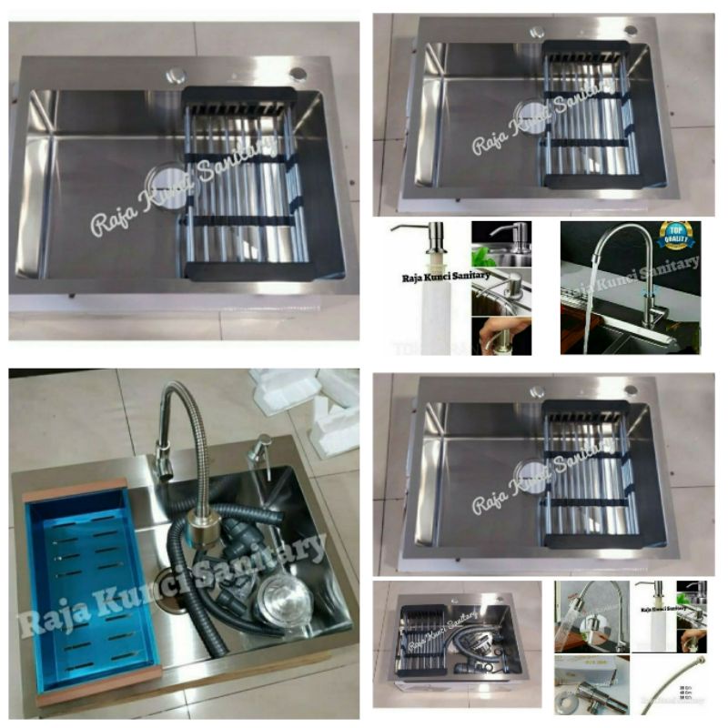 Kitchen Sink 6045 ONAN Golden Hand/Paket Lengkap Kitchen Sink Onan Golden Hand 6045 Stainless 304