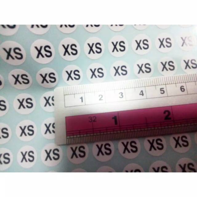 COD Kertas Tempelan Stiker Label Ukuran Baju Size Sticker XS S M L XL XXL pakaian / sepatu praktis-2