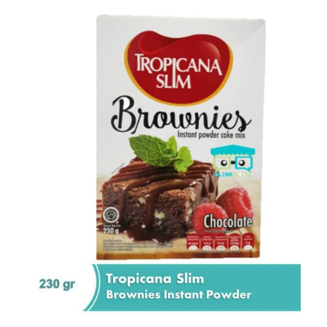 BOX Tropicana Slim Brownies Chocolate 230 gr Instant Powder Cake Mix