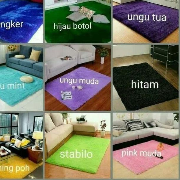 ۝ Karpet Bulu Rasfur Kasur Kamar Tidur Murah UK 150x200x4,5 Ambal bulu Lembut Empuk ☏