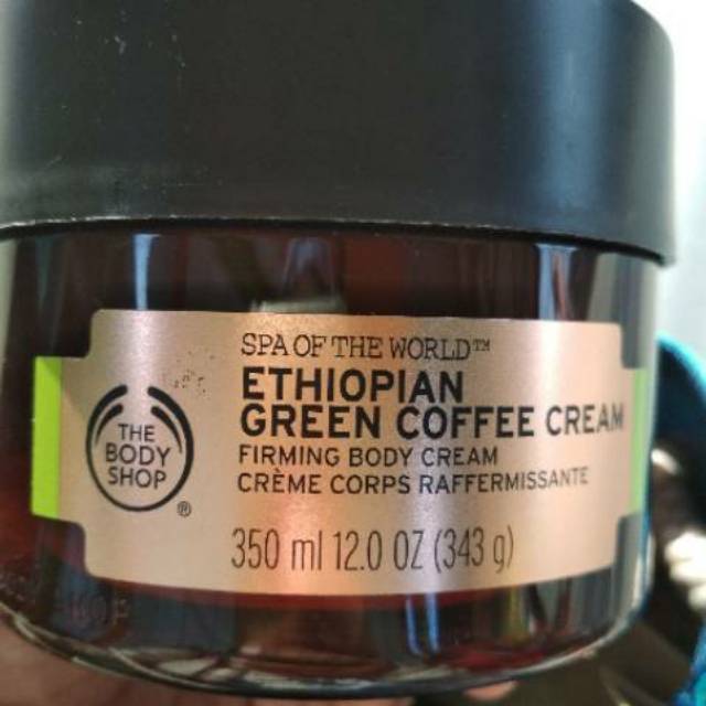 Ethiopian green Coffee cream the body shop spa of the world