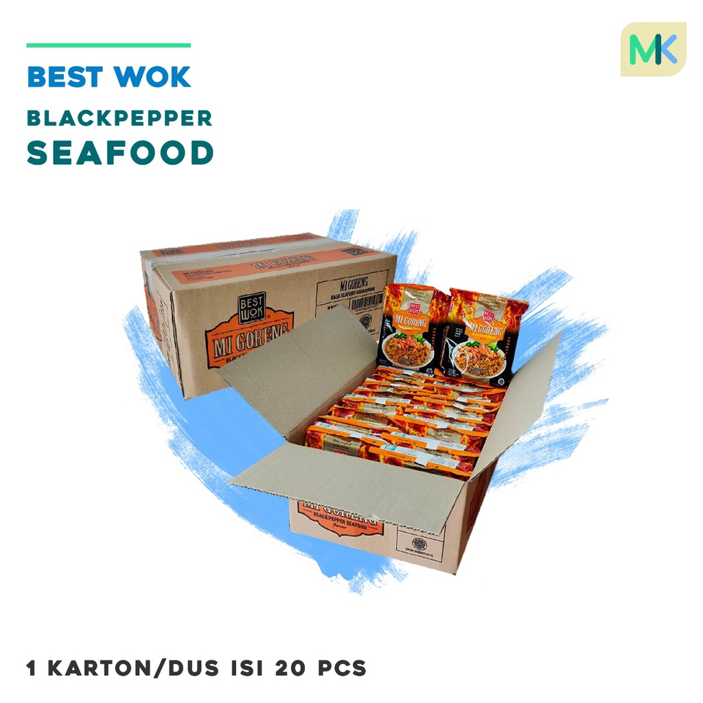 

1 KARTON / DUS MIE BEST WOK GORENG BLACKPEPPER 80GR ISI 20 PCS - HALAL