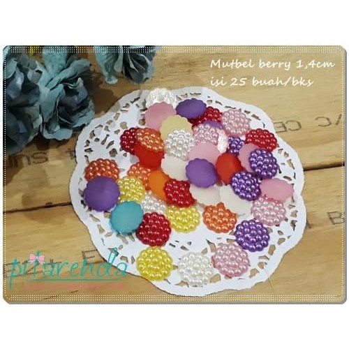 MTRS 22   Mutbel   Mutiara Belah   Half Pearl Berry 14mm  per 25 buah  Diskon