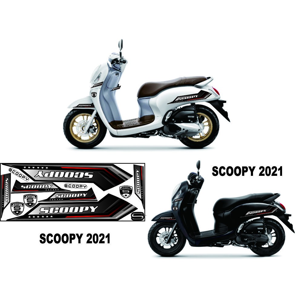 STRIPING MOTOR MATIK STICKER SCOOPY 2021 SCOOPY NEW VARIASI STICKER SCOOPY 2021
