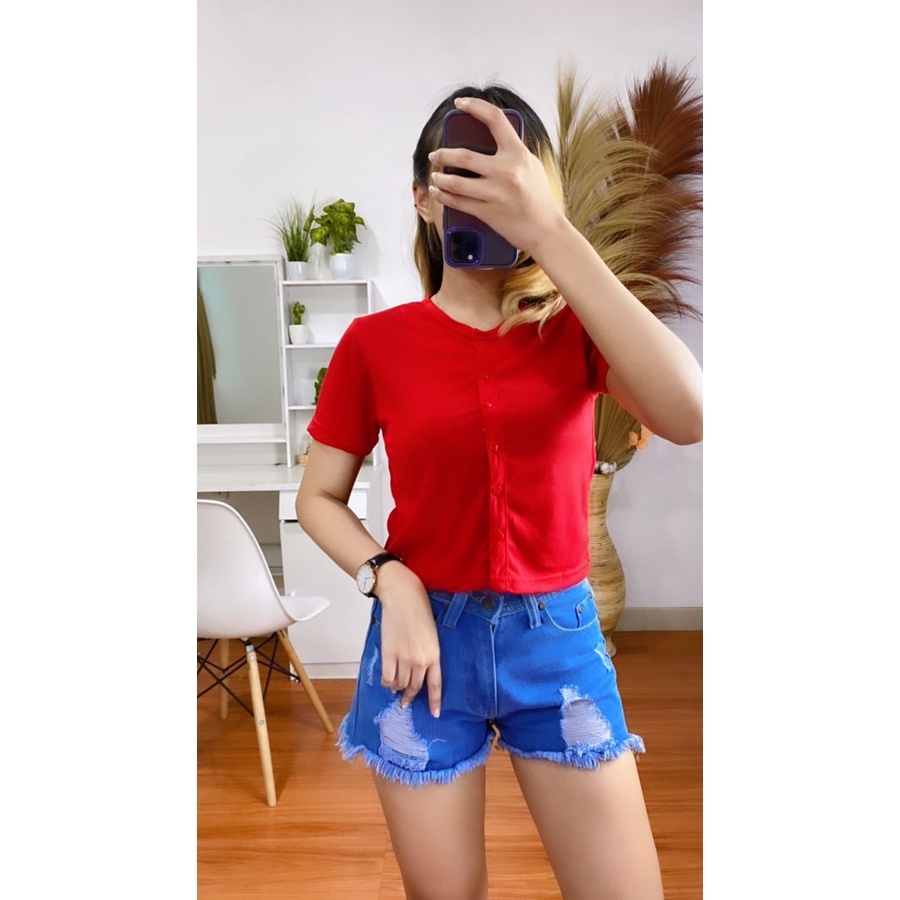 [12.12] RX FASHION MIYA CROP TOP BAHAN SPANDEX FIT L