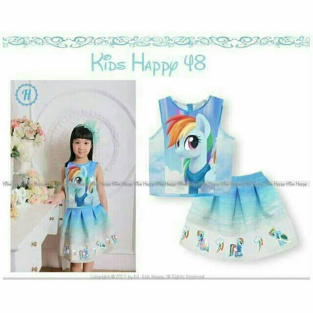 KIDS HAPPY - SET ROK LITTLE PONY BIRU