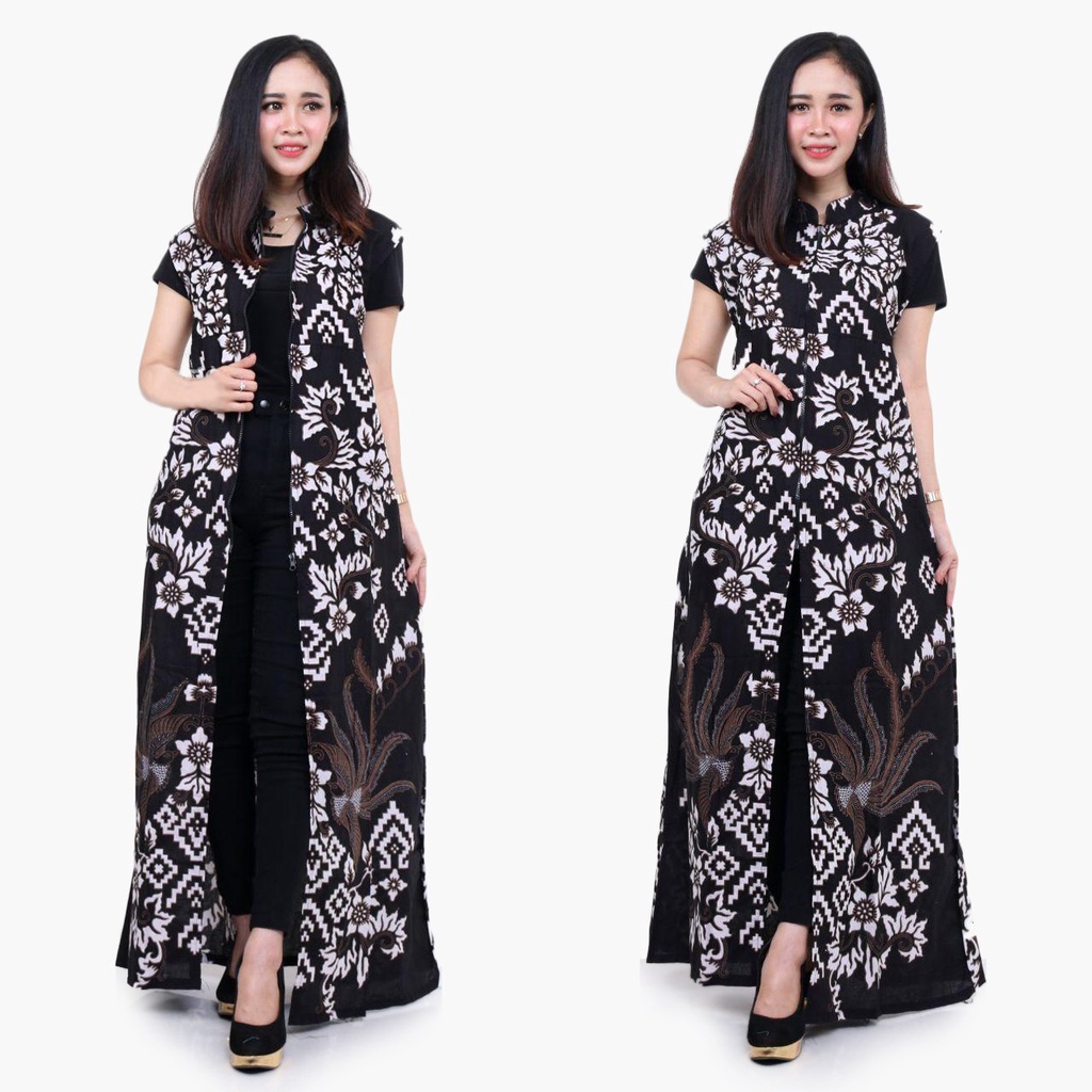 cardigan/long cardi/bisa buat kondangan/ acara formal non formal/ batik katun premium dan halus motif candi ukuran L - XXXL