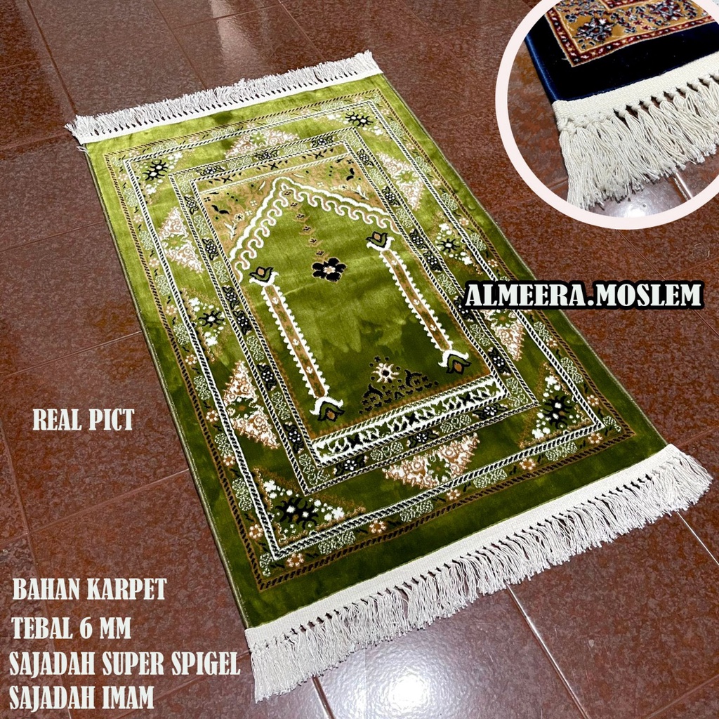 Sajadah Imam Bahan Tebal 6mm Super Exclusive Perlengkapan Sholat Pakaian Muslim Sejadah Jumbo
