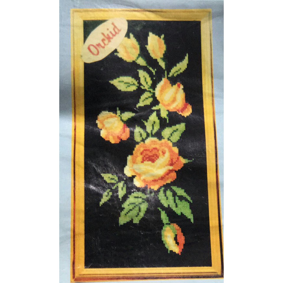 KRUISSTEEK KRISTIK ORCHID MOTIF BUNGA OR 260