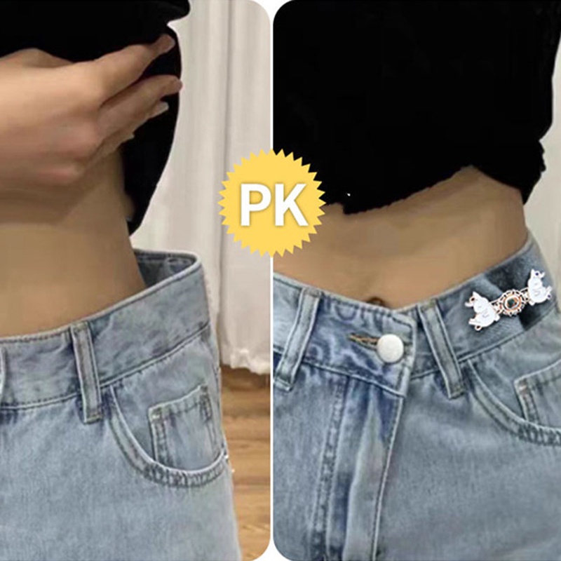 1 Pc Aksesoris Buckle Pinggang Celana Jeans Rok Bentuk Kartun Kelinci Dapat Disesuaikan