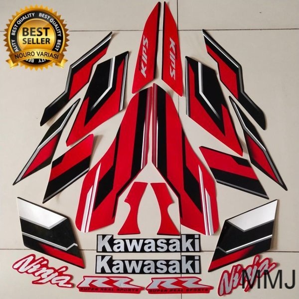 Sticker striping kawasaki ninja rr list body standar 2015 se merah