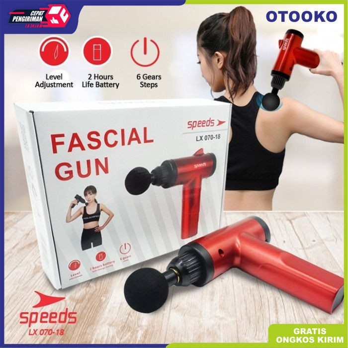 Alat Pijat Getar Portable Fascial Massage Gun Mini Terapi Relaksasi 4 - Hitam