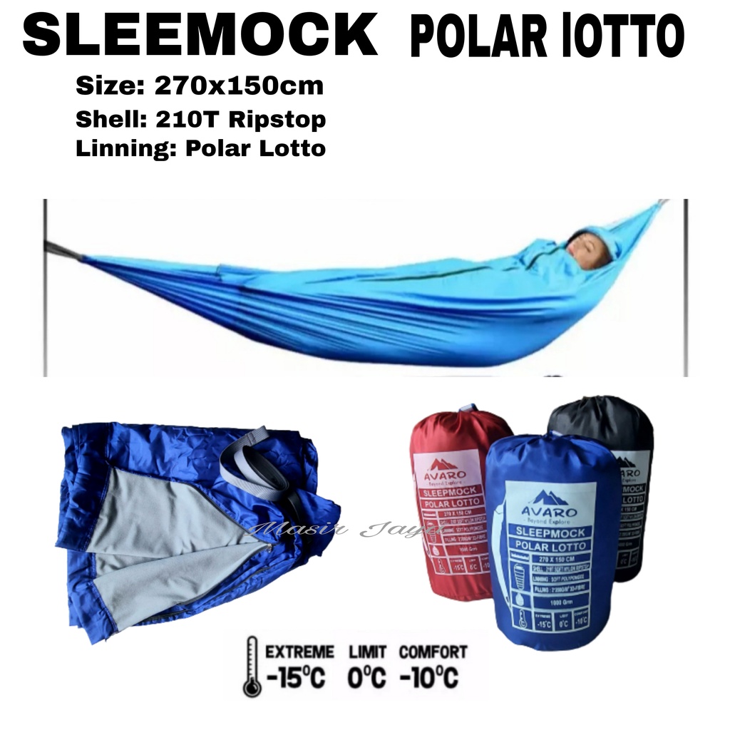 SLEEPMOCK POLAR LOTTO SLEPING BAG HAMMOCK 2 IN 1