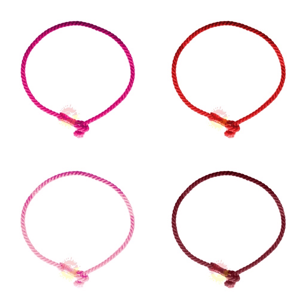 Gelang Tali Polos / Gelang Polos Merah / Gelang Nyantol Sesuai Ukuran Tangan