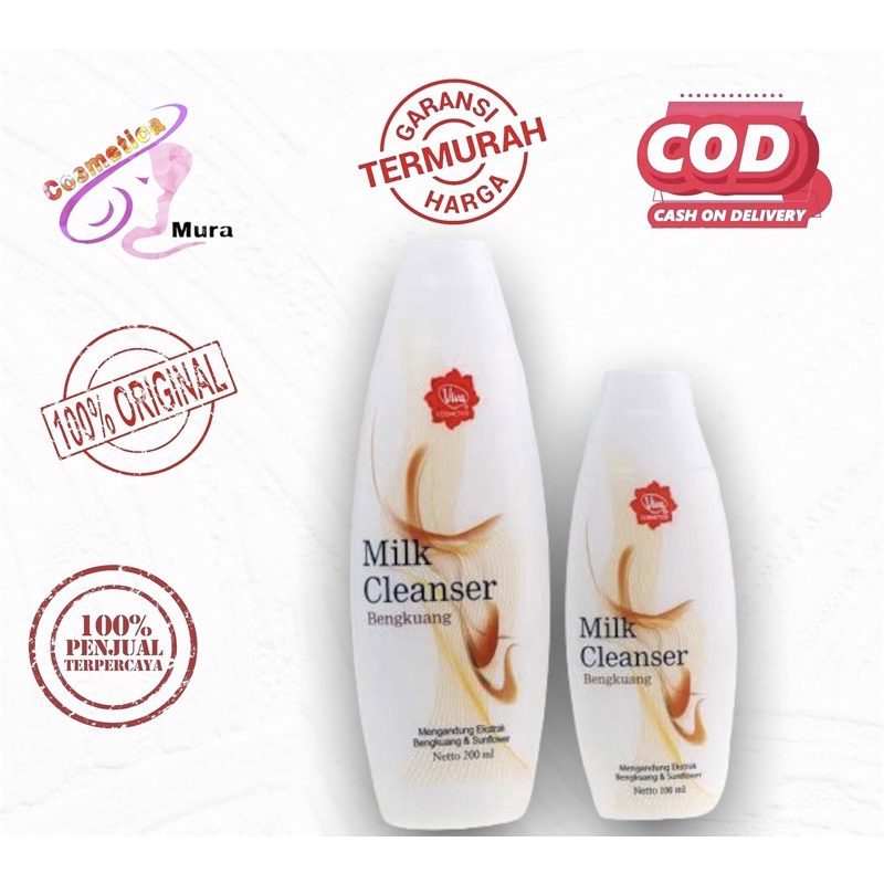 100 &amp; 200 ml - Viva milk cleanser bengkoang / milk cleanser viva