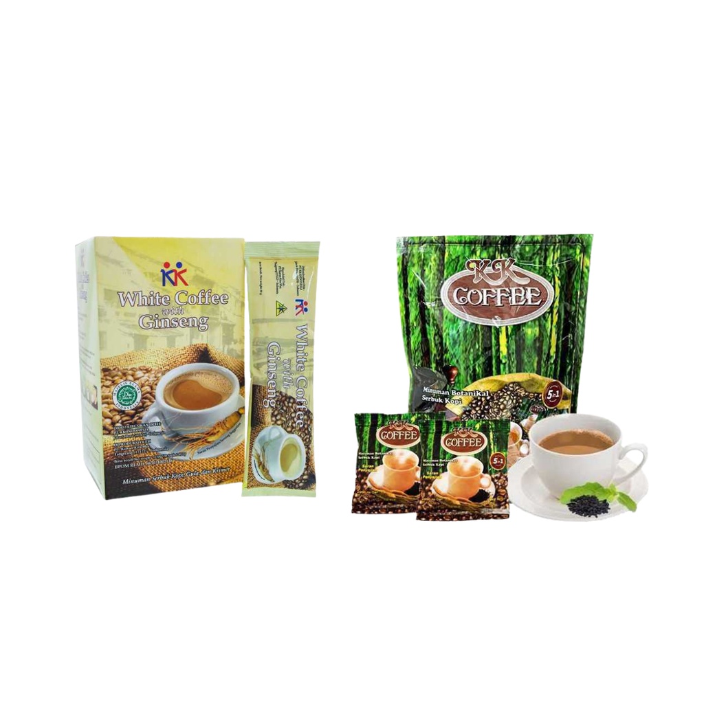 

KK Coffee Kopi Kesuburan , Bontanikal 5 in 1 (Tongkat Ali), White Kopi Ginseng KK Indonesia