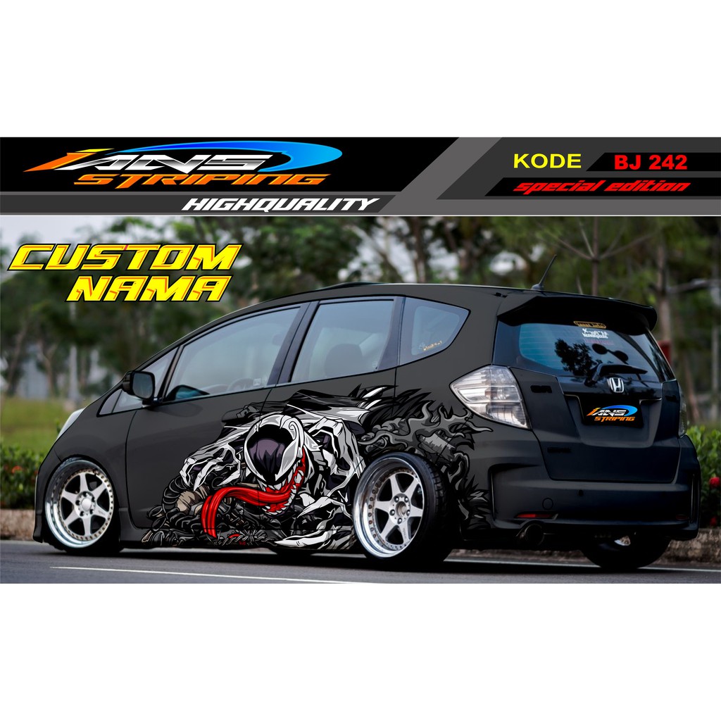 DECAL STIKER MOBIL HONDA JAZZ, AGYA, SIGRA, YARIS, MOBILIO / STICKER MOBIL TERBARU / VARIASI STICKER