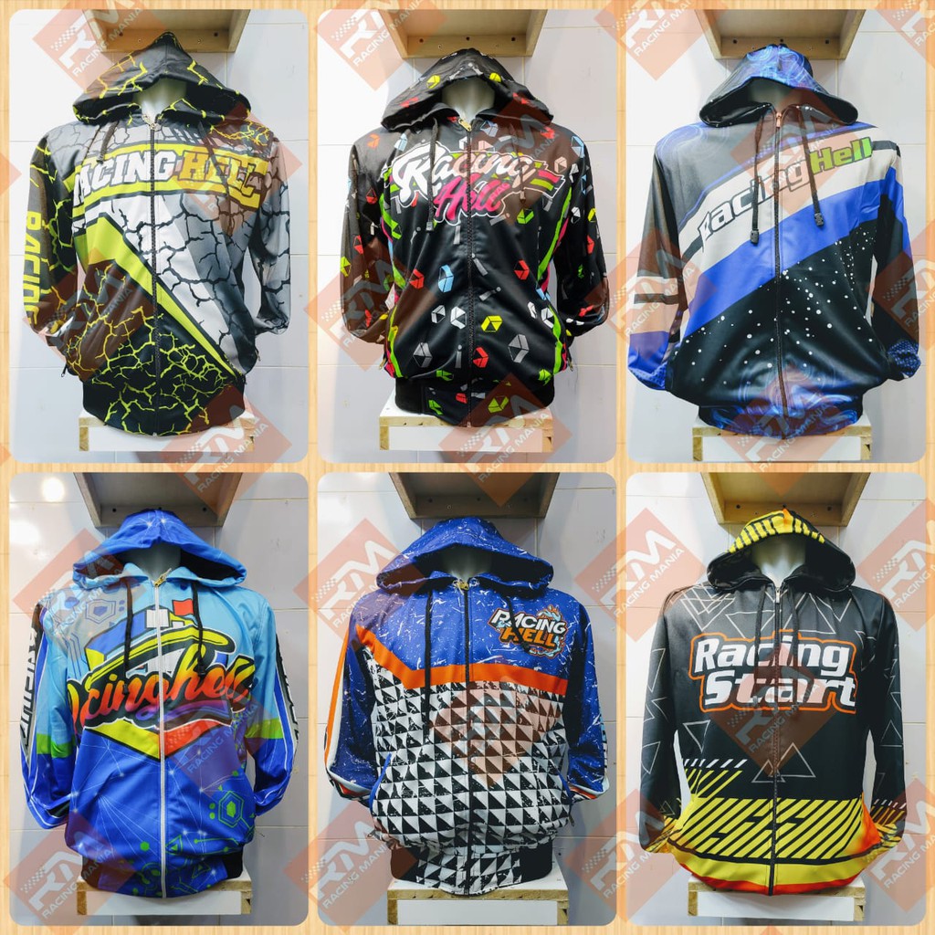 Jaket Balap Motor Racing Hell Line Drag Cross.
